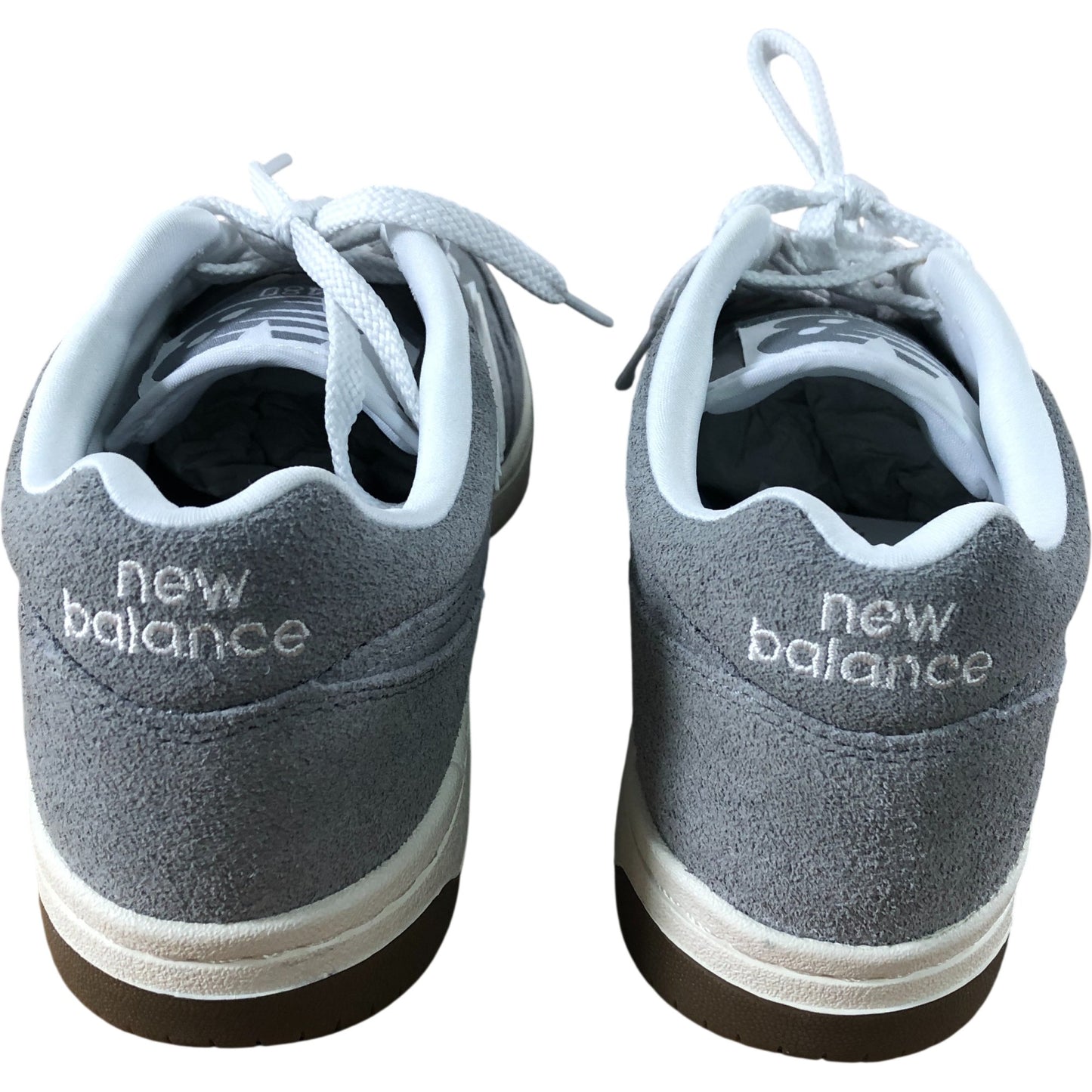 New Balance BB480LSG Men's Trainers Size 8 UK Grey Suede Low Top Sneakers