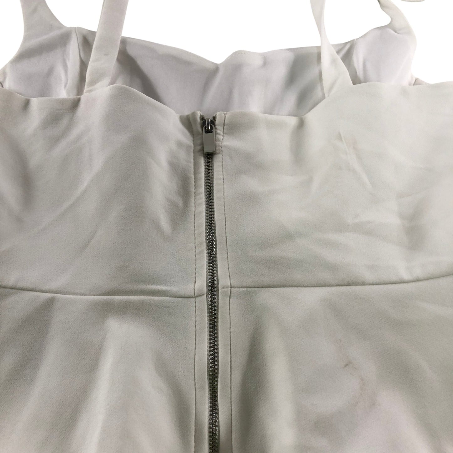 River Island White Crop Top UKM Women's Adjustable Tie Straps