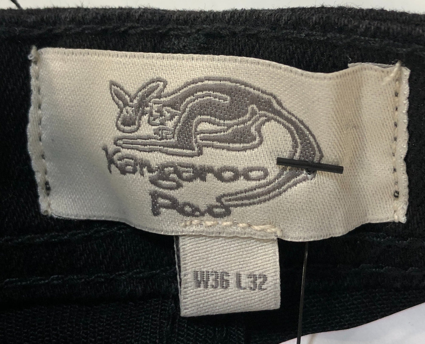 Kangaroo Poo Black Jeans W36 L32 Men's Stretch Cotton Slim Fit Classic Style