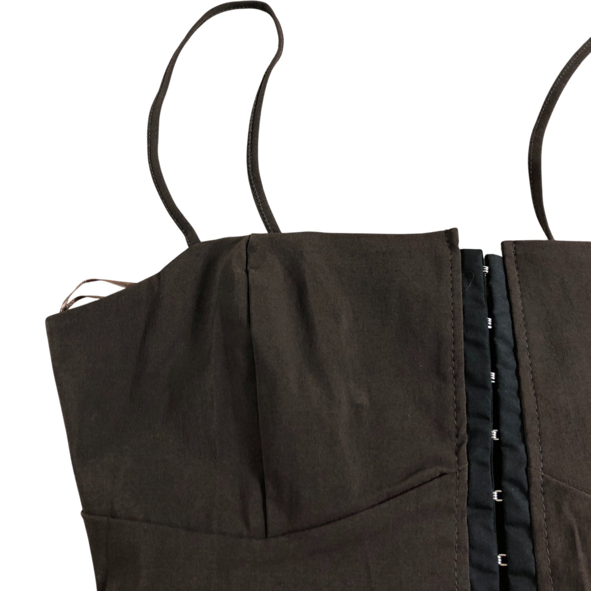 River Island Brown Cropped Bustier Top UK S Women's