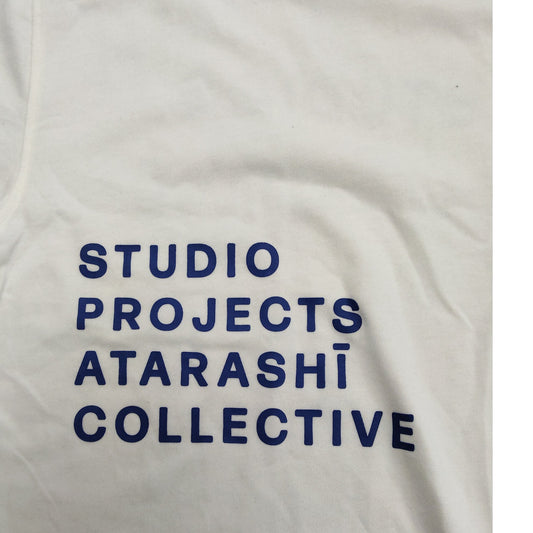 River Island Atarashī Projects Collective T-Shirt UK L Men's White Cotton