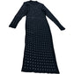 River Island Diamante Long Sleeve Bodycon Dress UK16 Women's Black