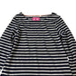 Boden Striped Long Sleeve Top Women's Casual Navy Cotton Blend UK10