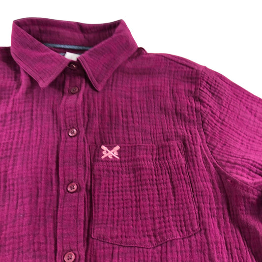 Crew Clothing Company Relaxed Fit Shirt UK12 Women's Cotton Purple
