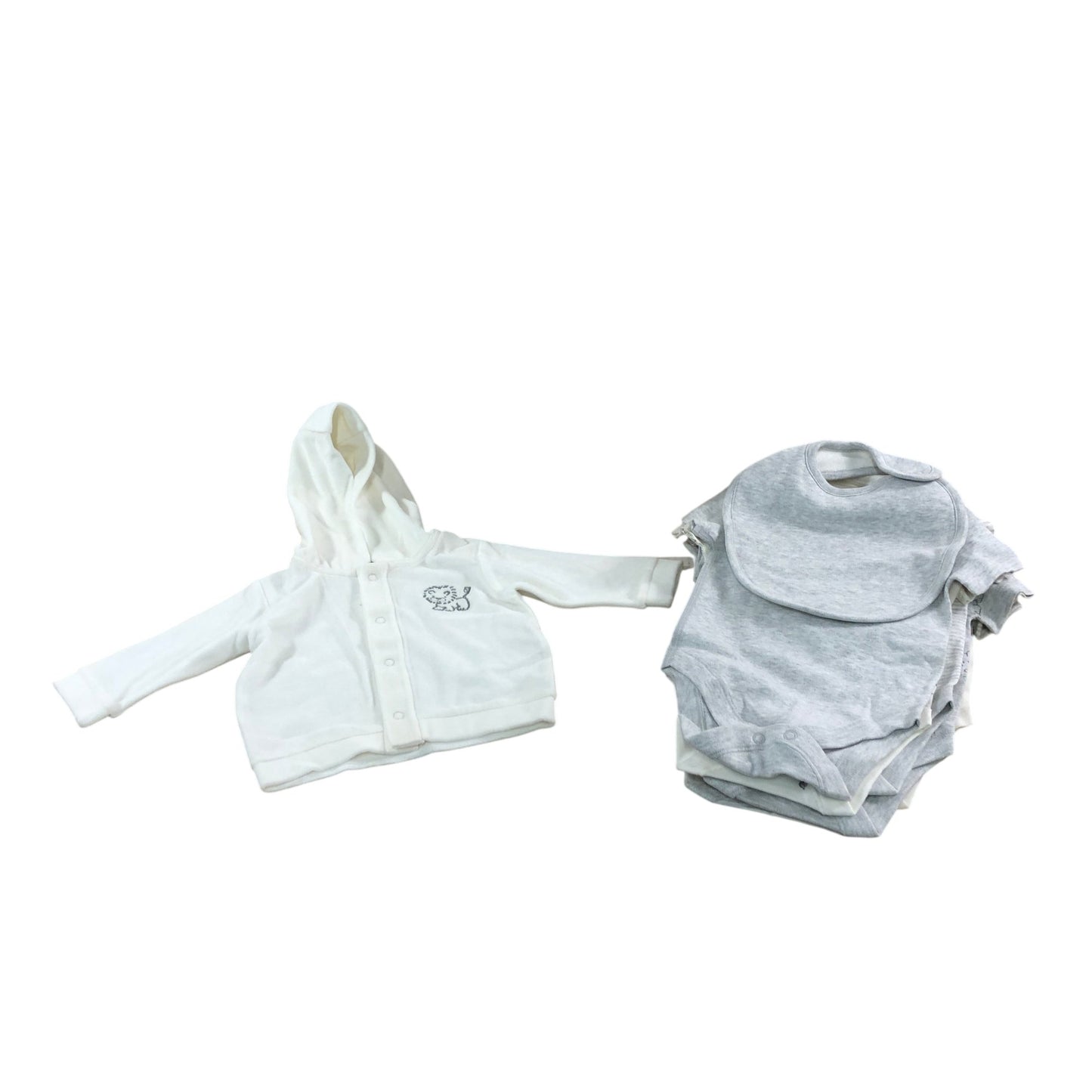 Baby Gift Set Teddy Bear Outfit Bag Cute Grey Baby Clothes Bundle 0-3 Months