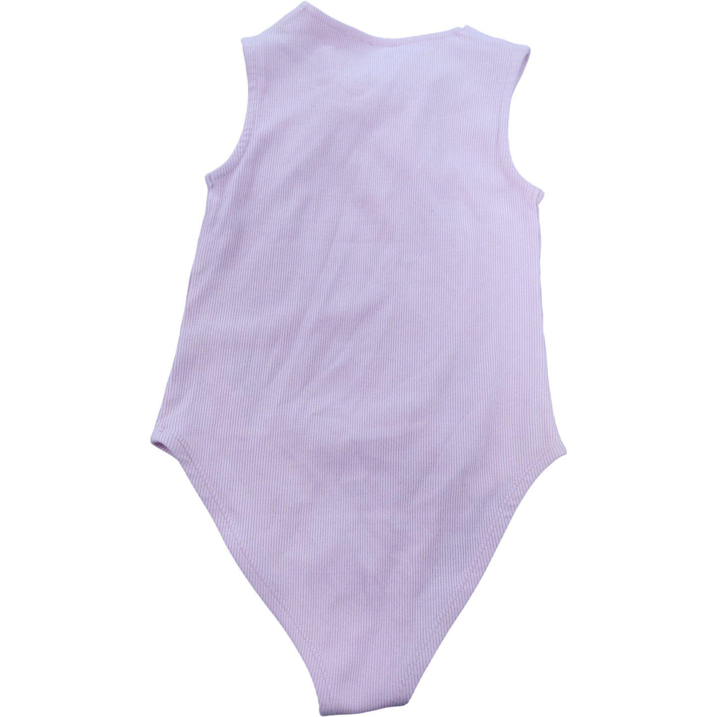 River Island Baby Pink Ribbed Bodysuit Size 7-8 Years Girls Sleeveless Tops