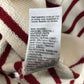 River Island Striped Cropped Sweatshirt Women's Red And Cream Casual Top Medium