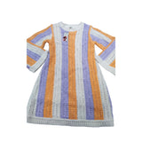 River Island Knitted Dress UK7 8Yrs Women's Colourful Striped Long Sleeve