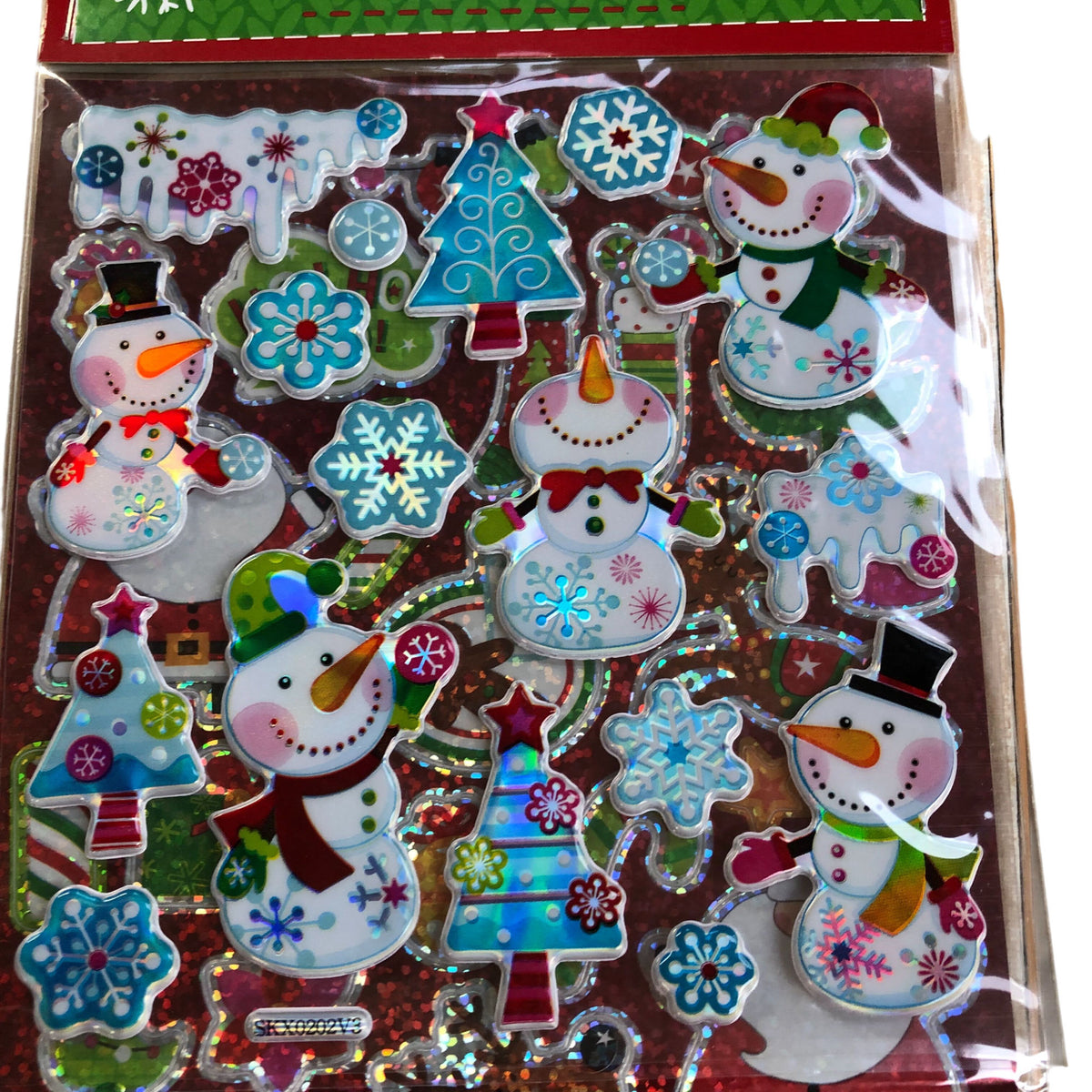 Kids Craft Sticker Pack Christmas Winter Decorations Snowman Theme 130 Stickers