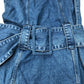River Island Denim Dress Size 14 Women's Sleeveless Fit and Flare Blue Casual