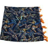 Weird Fish Butterfly Print Scarf With Tassels