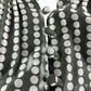 Branded Khaki Spotted Cropped Blouse Size 8-10