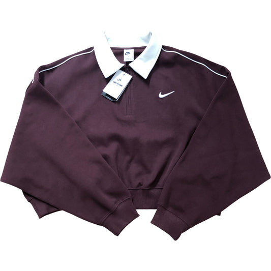 Nike Sports Coverup Top Burgundy Crush & Sail Size M