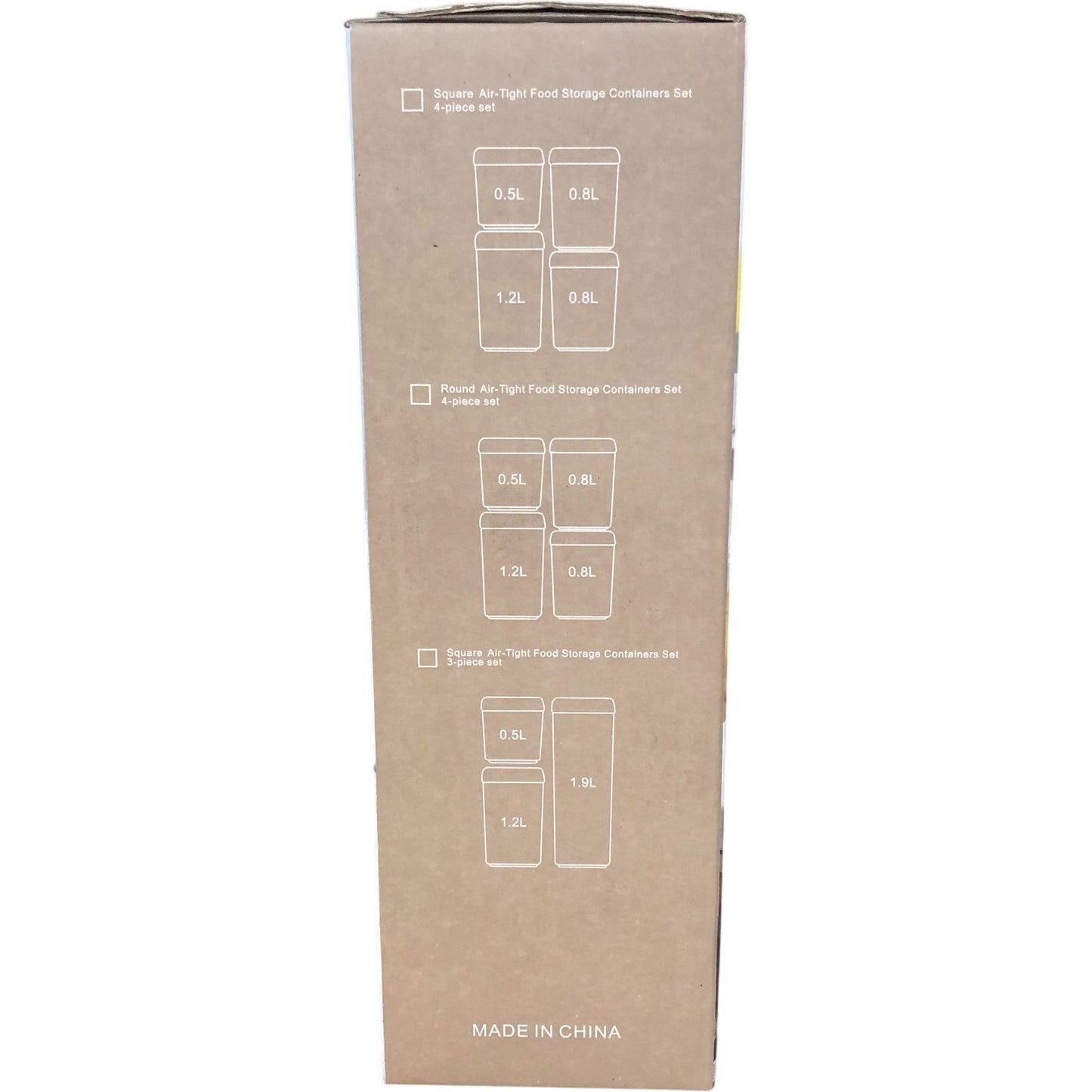 Air Tight Food Storage Containers Set 6 Piece BPA Free Kitchen Organisers