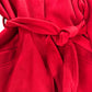 Size 20 Women's Red Fleece Coat With Belted Waist Long Sleeve