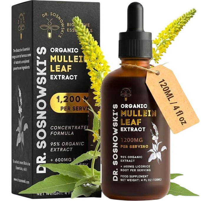 Dr Sosnowski's Organic Mullein Leaf Extract 1200mg Concentrated Herbal Formula