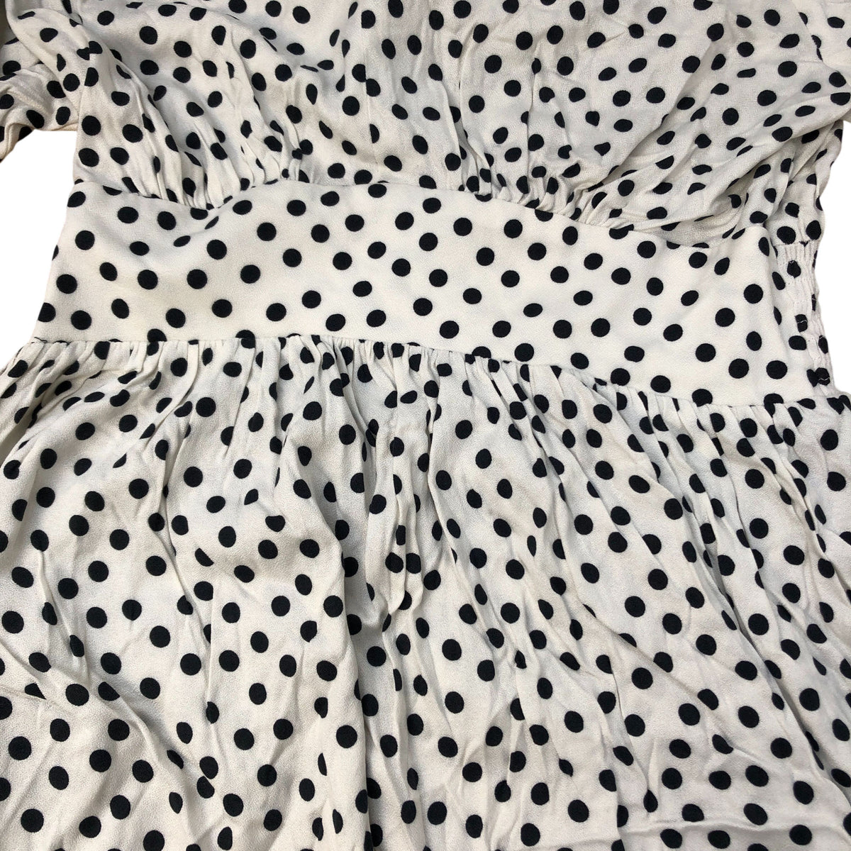 Baukjen Polka Dot Midi Dress UK12 Women's Short Sleeve Viscose