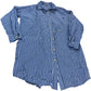 River Island Striped Shirt UK8 Women's Blue White Long Sleeve Casual Top