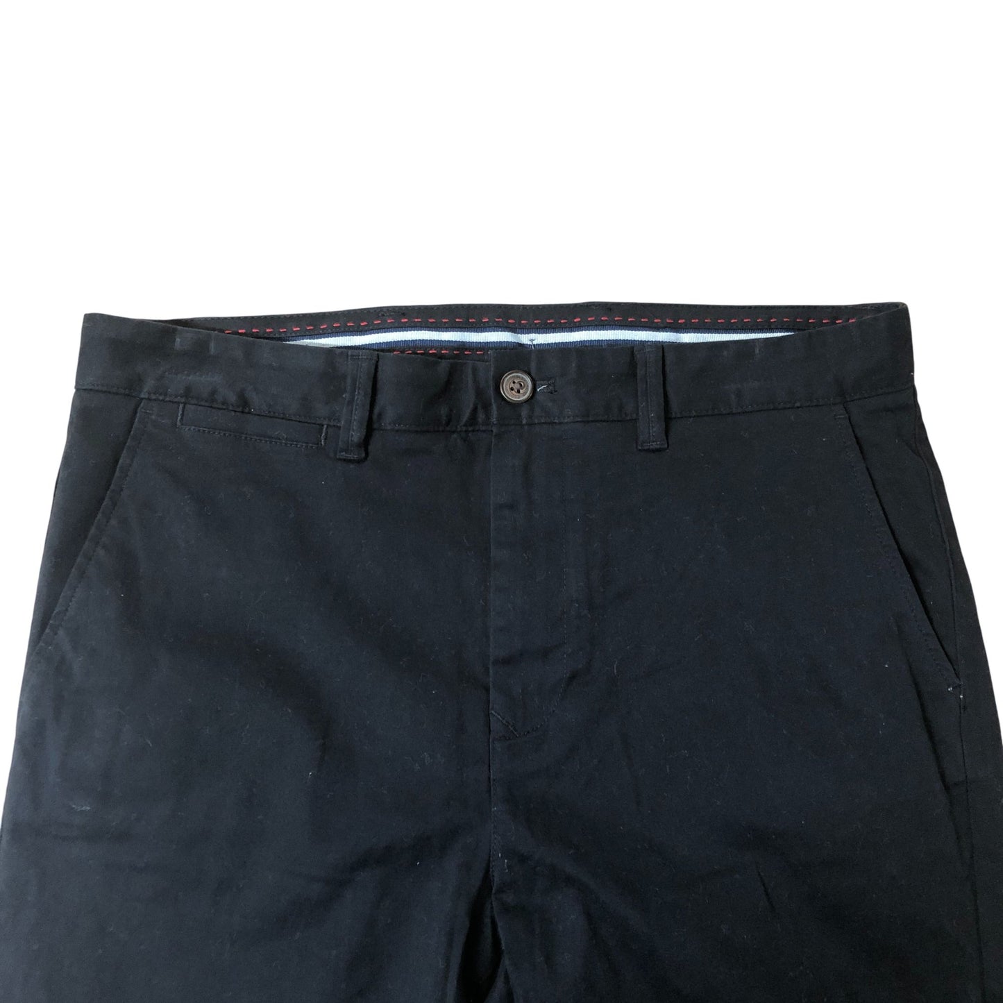 Crew Clothing Company Slim Fit Chinos 34L Men's Black Cotton Stretch Trousers