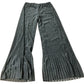 River Island Wide Leg Trousers Women's Shimmering Ribbed Polyester Pairs Gold
