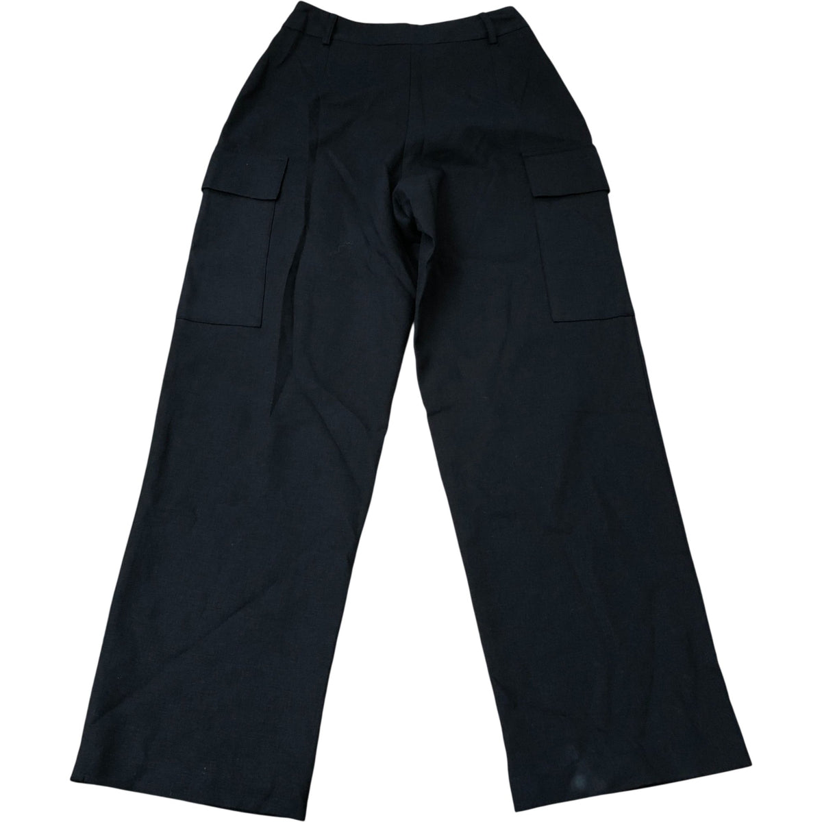 River Island Cargo Trousers Women's Black Wide Leg Casual Pants Size 8