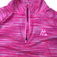 Montirex Zip Neck Top UKXS Women's Long Sleeve Sportswear Pink Stripe