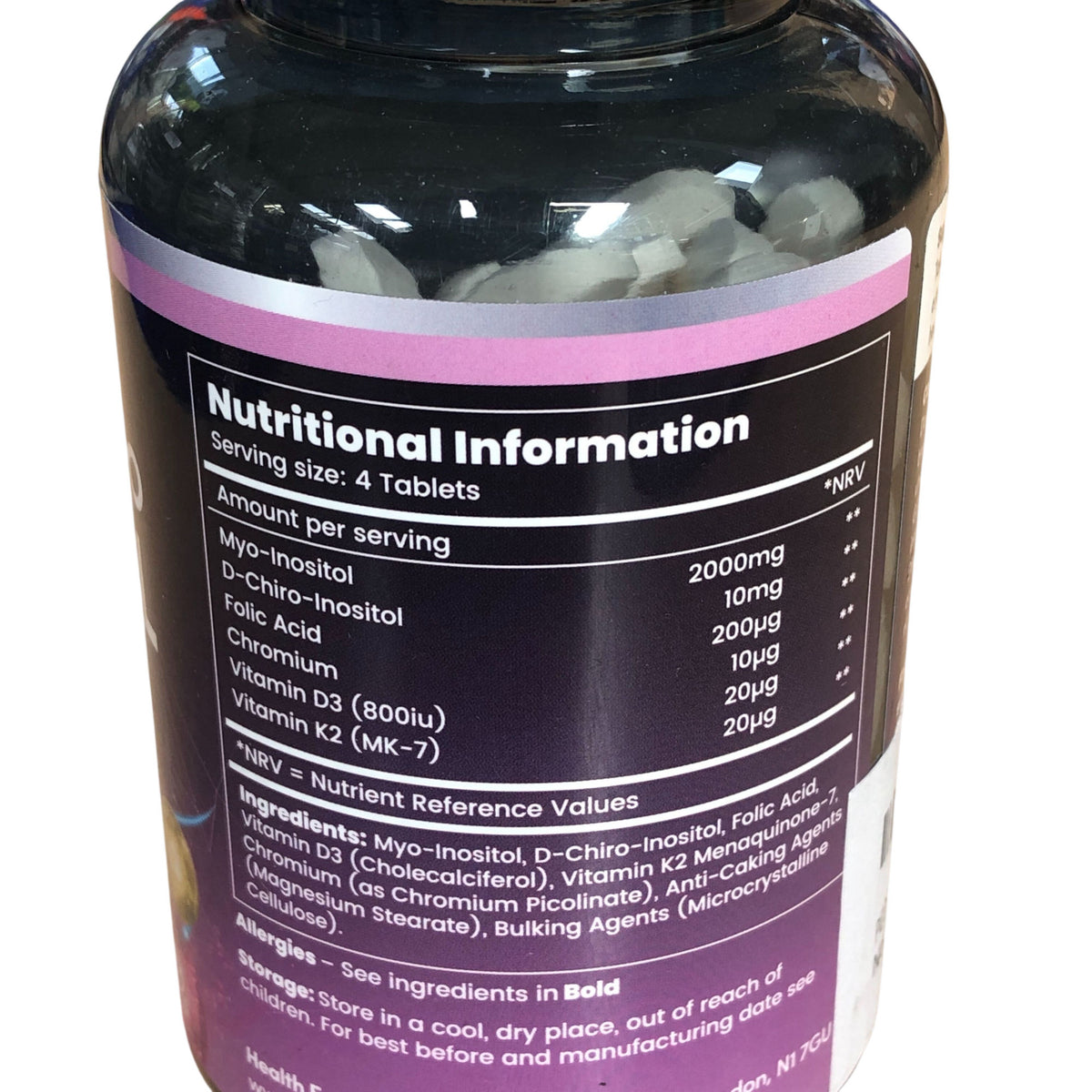 HealthEssent Myo & D Chiro Inositol 2in1 Vitamin D3 K2 PCOS 120 Tablets
