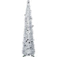 Collapsible Silver Tinsel Christmas Tree 5FT