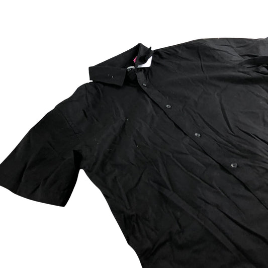 Jack & Jones Short Sleeve Shirt Men's Casual Black Cotton Blend Medium