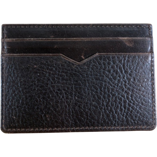 SARTORIAL Leather Card Case Dark Brown Men's Wallet with Slim Design