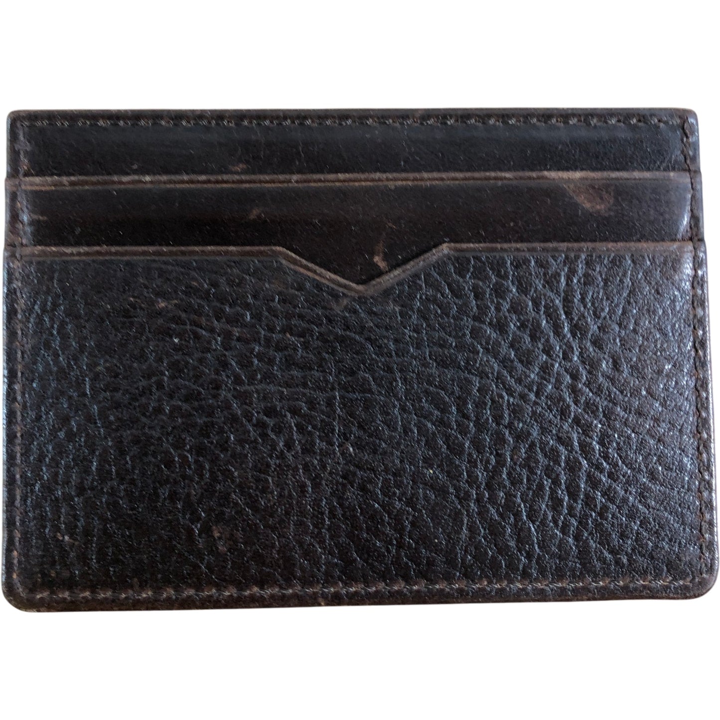 SARTORIAL Leather Card Case Dark Brown Men's Wallet with Slim Design