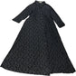 Navy Multi Spot Print Button Front Midi Dress Size UK8 Women's