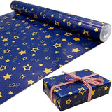 Gold Star Design Festive Wrapping Paper Roll 24m