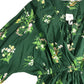 River Island Women's Green Floral Wrap Blouse Size UK6 Viscose Peplum Top