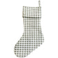 Green & White Check Christmas Stocking Holiday Décor 21"