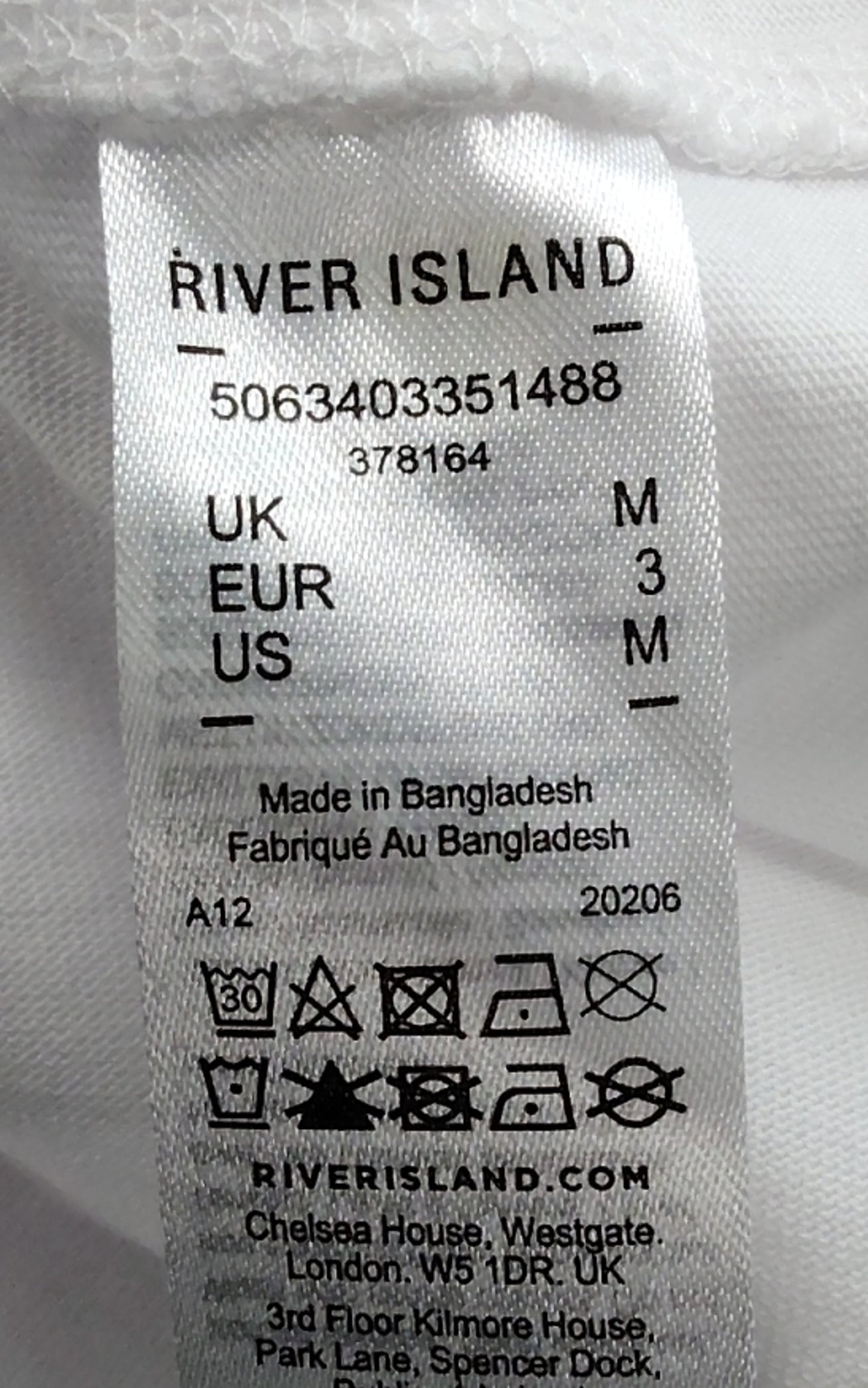 River Island Women's White Sleeveless Top Size M Cotton Casual Activewear