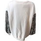 River Island Relaxed Sweater Large UK14 Women's Cream Snake Print Long Sleeve