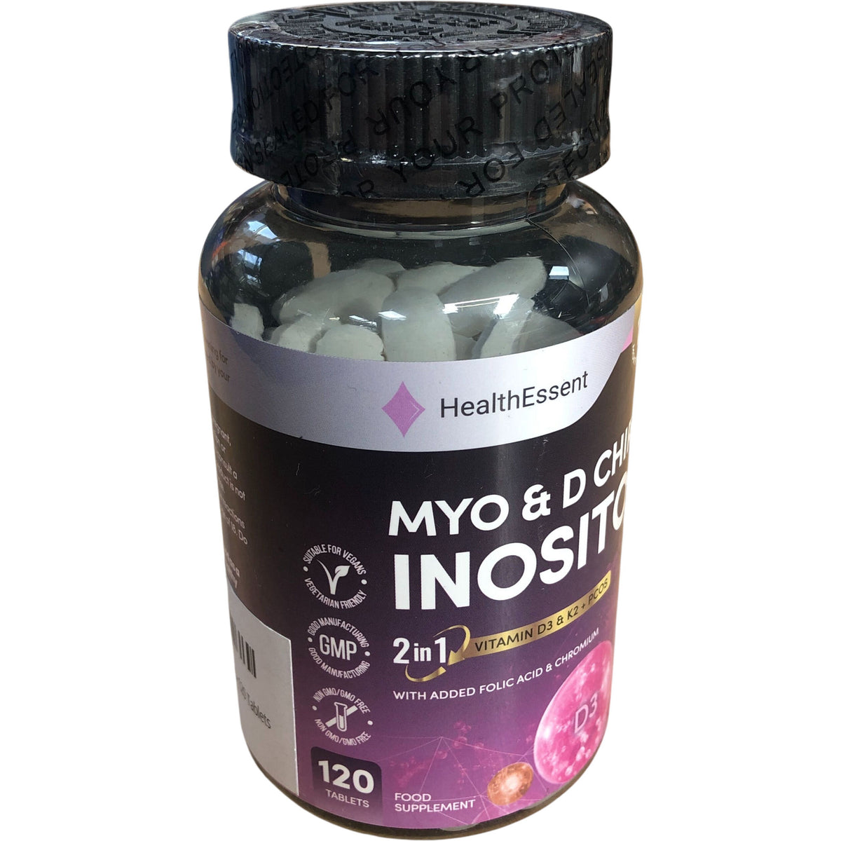 HealthEssent Myo & D Chiro Inositol 2in1 Vitamin D3 K2 PCOS 120 Tablets