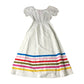 Women's White Dress Size 12 Multicoloured Striped Smock Style