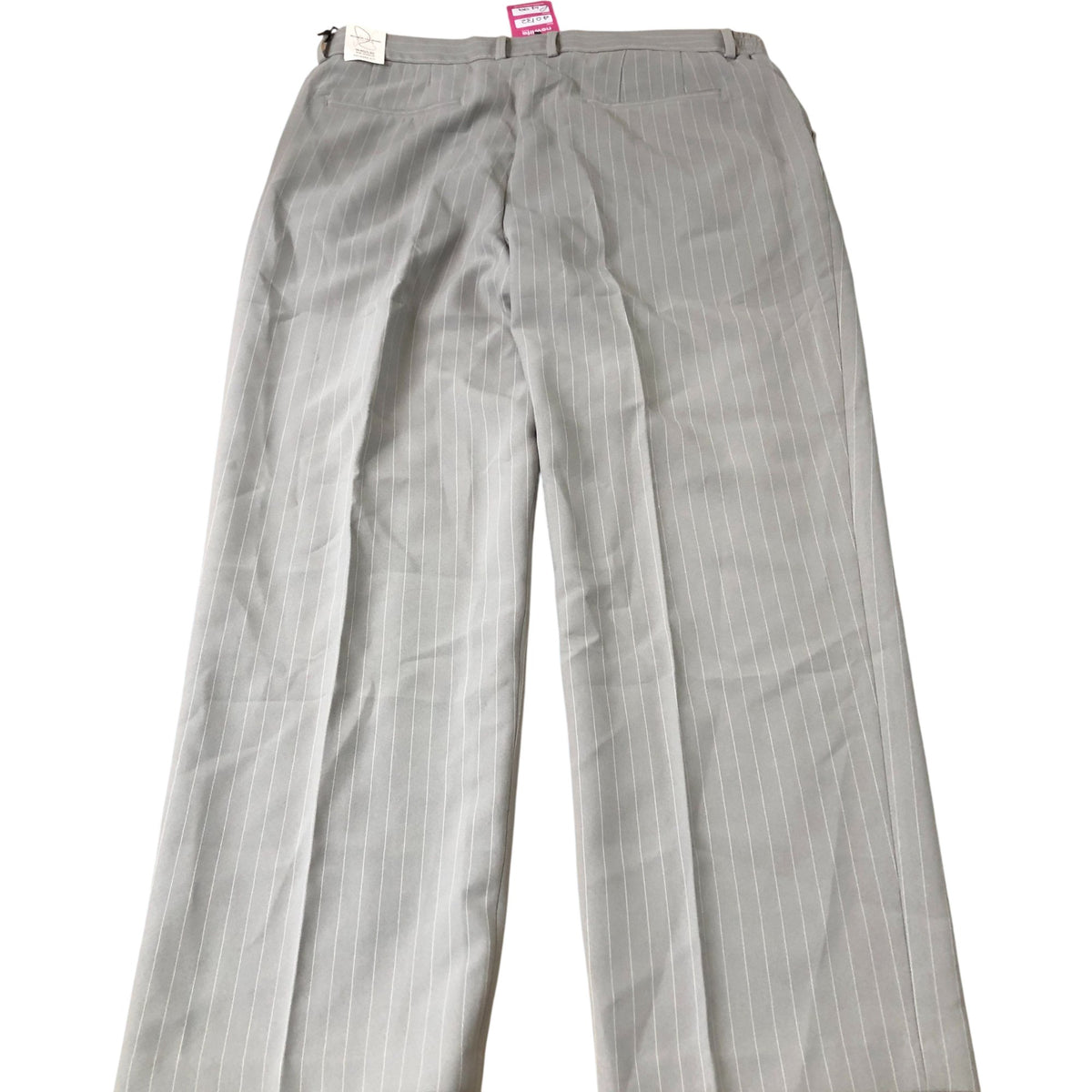 River Island Men's Relaxed Fit Light Grey Pinstripe Trousers W40 L32