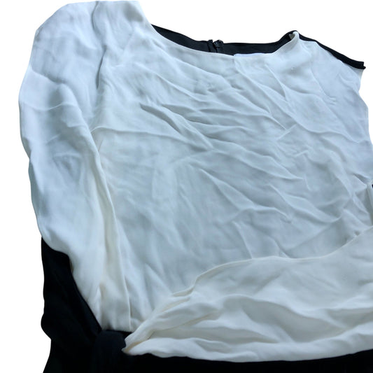 Jumpsuit Women's Black White Sleeveless Belted Wide Leg Fashion - Size 4