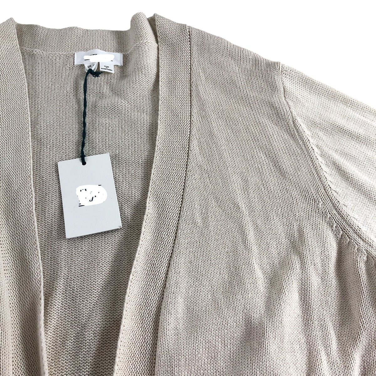 Tatia Cardi UK14 Women's Lightweight Natural Cotton Cardigan