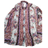 River Island Floral Print Shirt UK14 Women's Relaxed Fit Long Sleeve Blouse