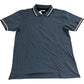 Onfire Men's Polo Shirt Dark Grey Cotton Zip Neck Short Sleeve Large
