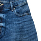 Denim A-Line Skirt 10R Women's Blue High Waist Cotton Blend