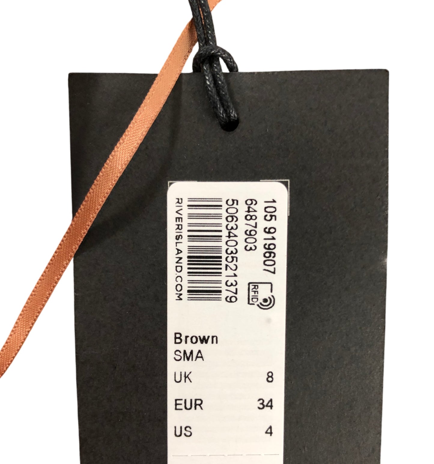 River Island Women's Brown Striped One Shoulder Top Size UK8 Slim Fit