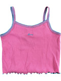 RIVER ISLAND Love Ribbed Vest Top UK9-10 Years Girls Pink Casual Wear
