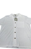 River Island White Short Sleeve Shirt Size M Men's Casual Button Up New