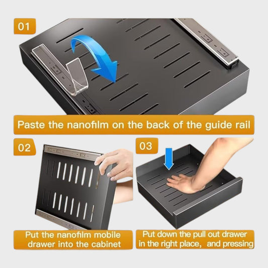 Drill Free Pull Out Cabinet Organiser