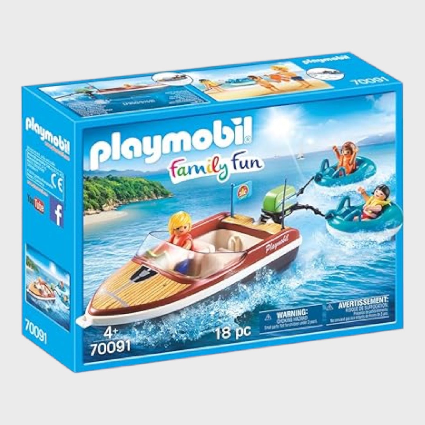 Playmobil Family Fun Speedboat with Tube Riders - (70091)